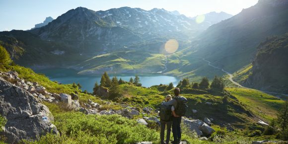 A great view of Lech Highlights when walking and discovering the Lechweg trail